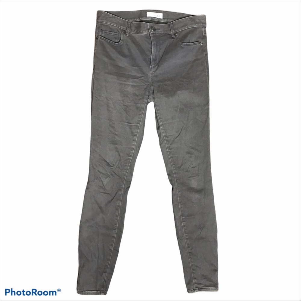 Loft Gray Skinny Long Jeans Leggings size 27